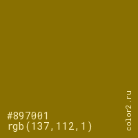 цвет #897001 rgb(137, 112, 1) цвет