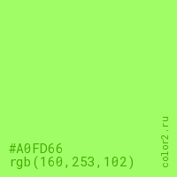 цвет #A0FD66 rgb(160, 253, 102) цвет