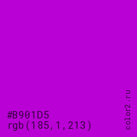 цвет #B901D5 rgb(185, 1, 213) цвет