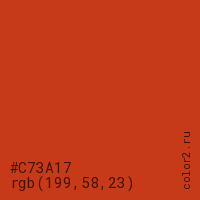 цвет #C73A17 rgb(199, 58, 23) цвет