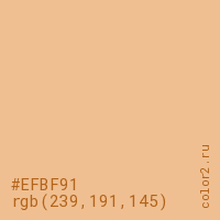 цвет #EFBF91 rgb(239, 191, 145) цвет