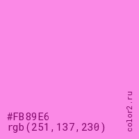 цвет #FB89E6 rgb(251, 137, 230) цвет