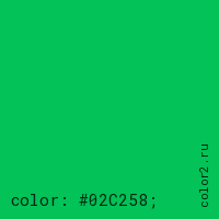 цвет css #02C258 rgb(2, 194, 88)