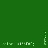 цвет css #166E0E rgb(22, 110, 14)