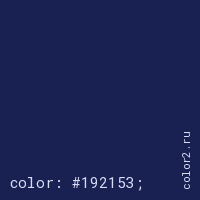 цвет css #192153 rgb(25, 33, 83)