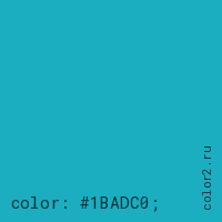 цвет css #1BADC0 rgb(27, 173, 192)