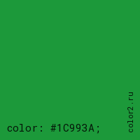 цвет css #1C993A rgb(28, 153, 58)
