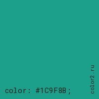 цвет css #1C9F8B rgb(28, 159, 139)