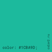 цвет css #1CBA9D rgb(28, 186, 157)