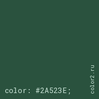 цвет css #2A523E rgb(42, 82, 62)