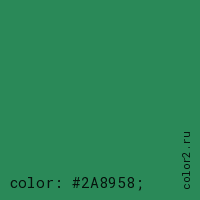 цвет css #2A8958 rgb(42, 137, 88)
