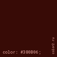 цвет css #380B06 rgb(56, 11, 6)