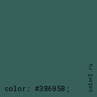 цвет css #38605B rgb(56, 96, 91)