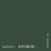 цвет css #394B3B rgb(57, 75, 59)
