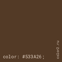 цвет css #533A26 rgb(83, 58, 38)