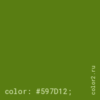 цвет css #597D12 rgb(89, 125, 18)