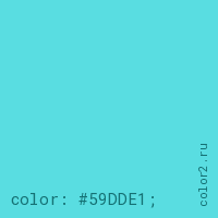 цвет css #59DDE1 rgb(89, 221, 225)
