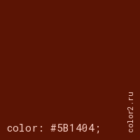 цвет css #5B1404 rgb(91, 20, 4)