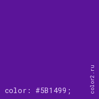 цвет css #5B1499 rgb(91, 20, 153)