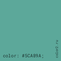 цвет css #5CA89A rgb(92, 168, 154)