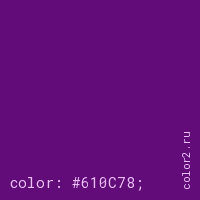 цвет css #610C78 rgb(97, 12, 120)