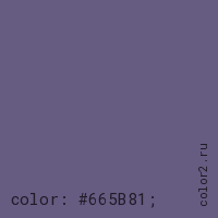 цвет css #665B81 rgb(102, 91, 129)