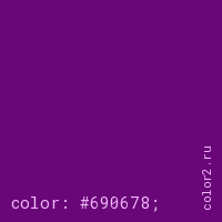 цвет css #690678 rgb(105, 6, 120)