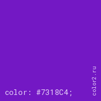 цвет css #7318C4 rgb(115, 24, 196)