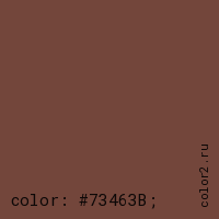 цвет css #73463B rgb(115, 70, 59)