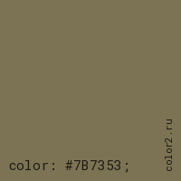 цвет css #7B7353 rgb(123, 115, 83)