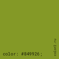 цвет css #849926 rgb(132, 153, 38)
