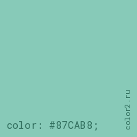 цвет css #87CAB8 rgb(135, 202, 184)