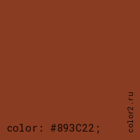 цвет css #893C22 rgb(137, 60, 34)