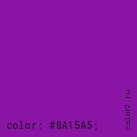 цвет css #8A15A5 rgb(138, 21, 165)