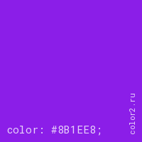 цвет css #8B1EE8 rgb(139, 30, 232)