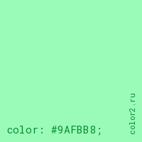 цвет css #9AFBB8 rgb(154, 251, 184)