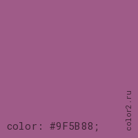 цвет css #9F5B88 rgb(159, 91, 136)