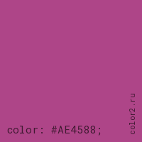 цвет css #AE4588 rgb(174, 69, 136)
