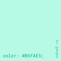 цвет css #B6FAE5 rgb(182, 250, 229)