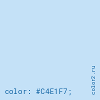 цвет css #C4E1F7 rgb(196, 225, 247)