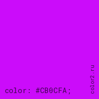 цвет css #CB0CFA rgb(203, 12, 250)