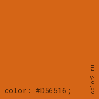 цвет css #D56516 rgb(213, 101, 22)