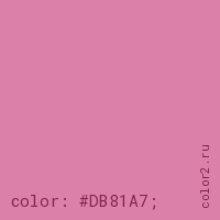 цвет css #DB81A7 rgb(219, 129, 167)