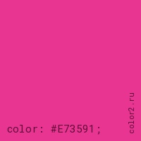 цвет css #E73591 rgb(231, 53, 145)